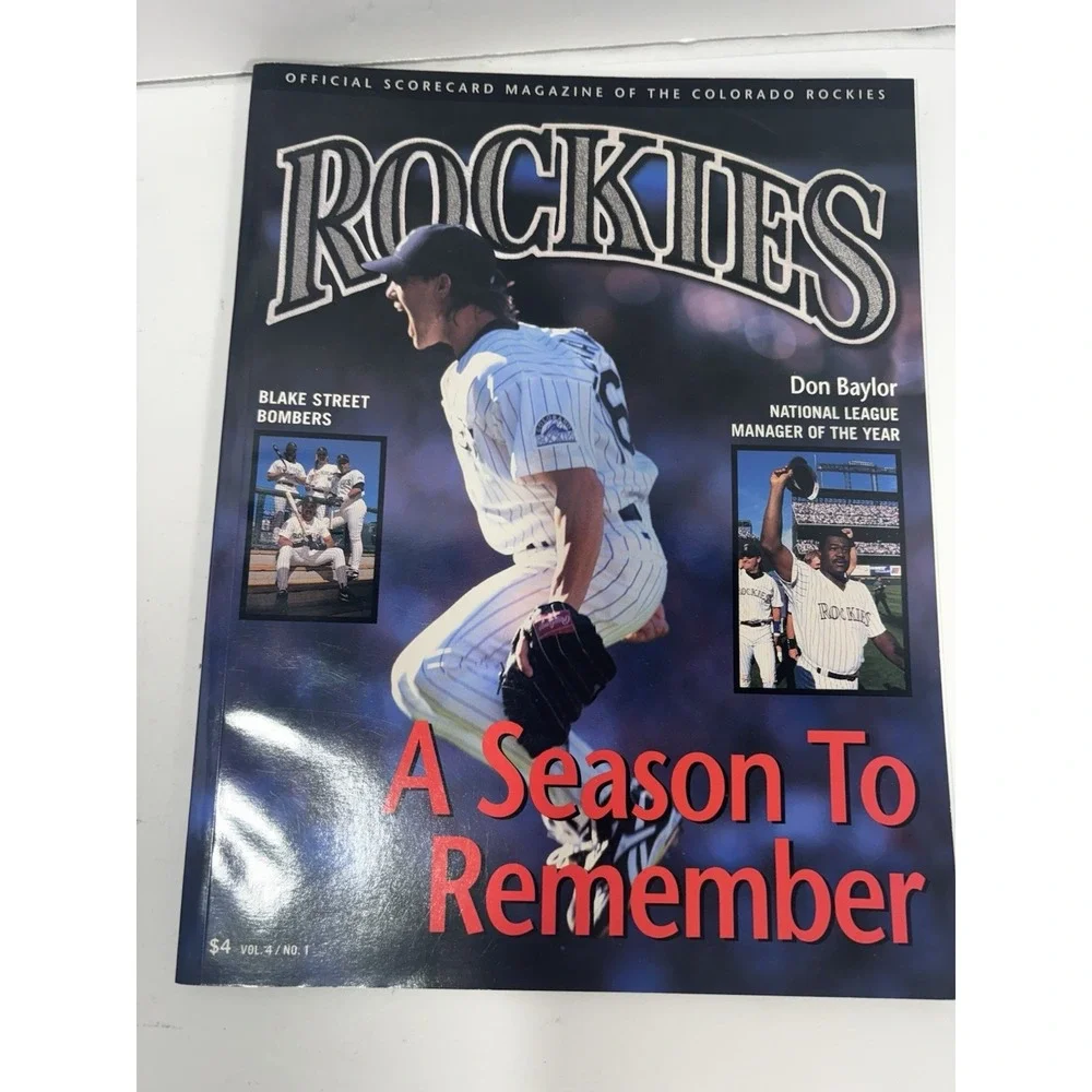 4 Log Colorado Rockies MLB Baseball Magazine + 1996-1997 Calendar